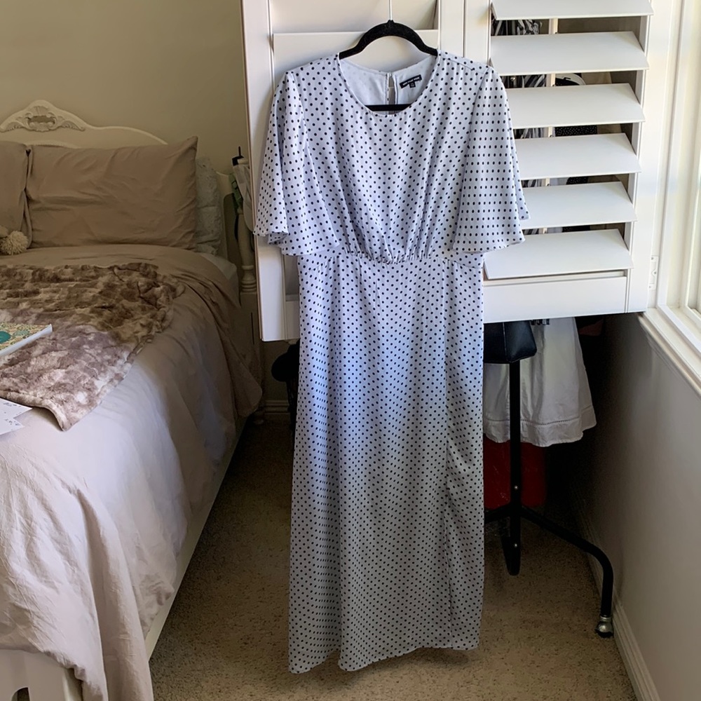 Who What Wear Polka Dot Maxi Dress